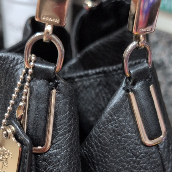 Coach 26224 Phobe Black Pebble Leather Tote Bag - Picture 6 of 15